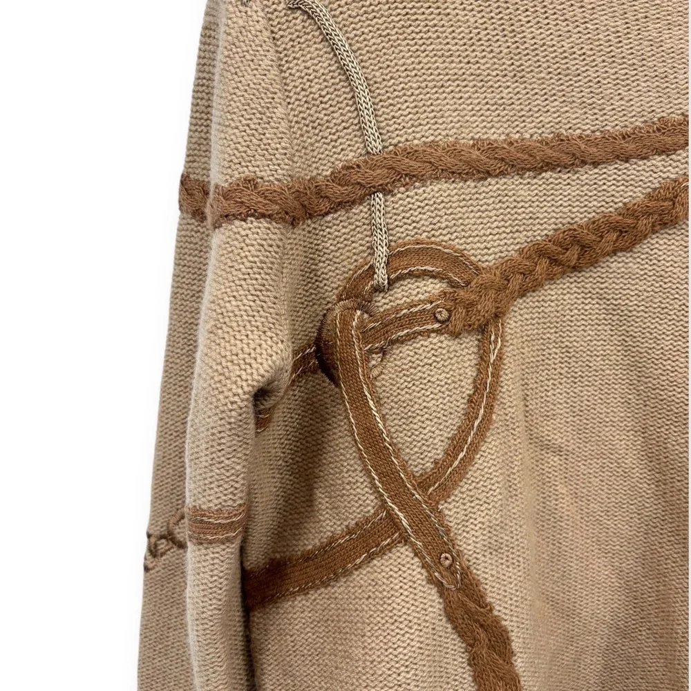 NWT‎ Ralph Lauren Collection Bridle Crewneck Wool Jumper Purple Label Size Large - Picture 9 of 15